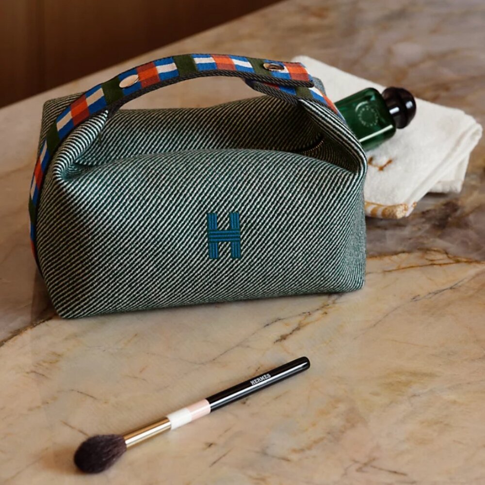 Hermes Bride-a-Brac au Carre case, small model in Vert Foret